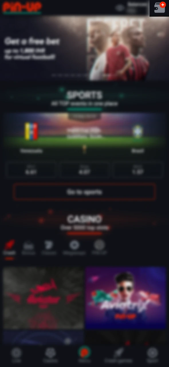 Locate the wallet icon to initiate the payout process from your balance.
