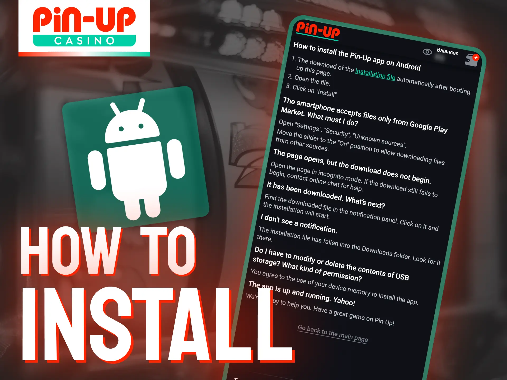 Setting up the Pin-Up bet app is a quick and easy process.