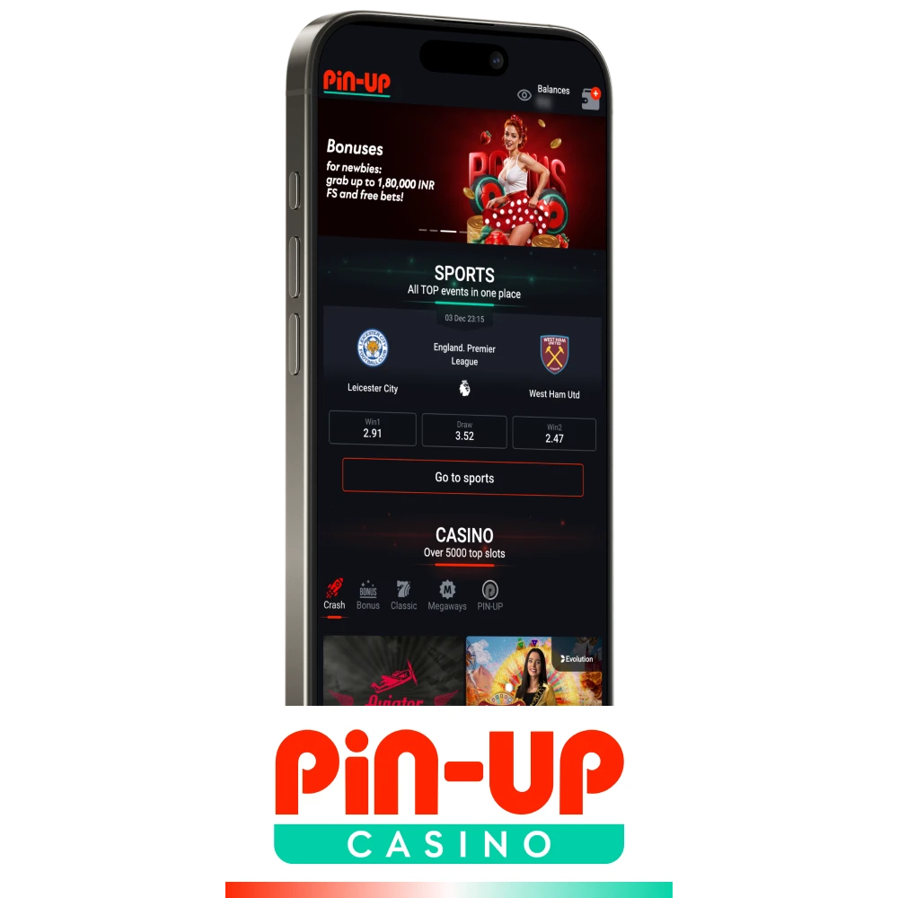 Install the Pin-Up application on your iOS or Android device for seamless access to the casino and sportsbook.