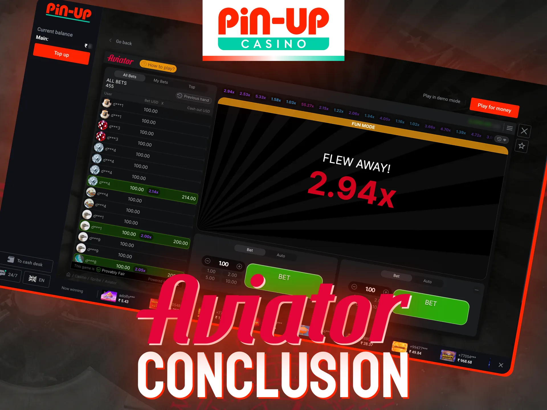 Pin-Up Aviator is a crash game with a massive following.