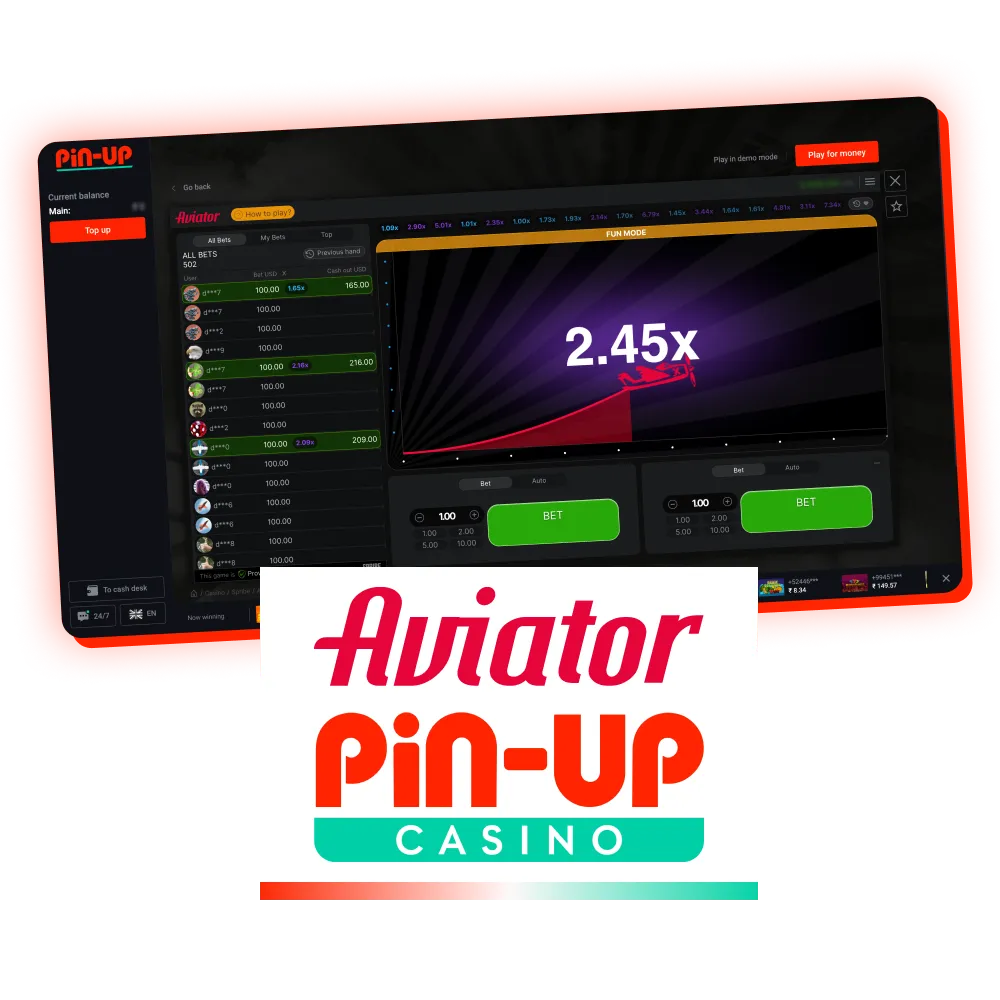 Enjoy online Aviator gaming at Pin-Up Casino.