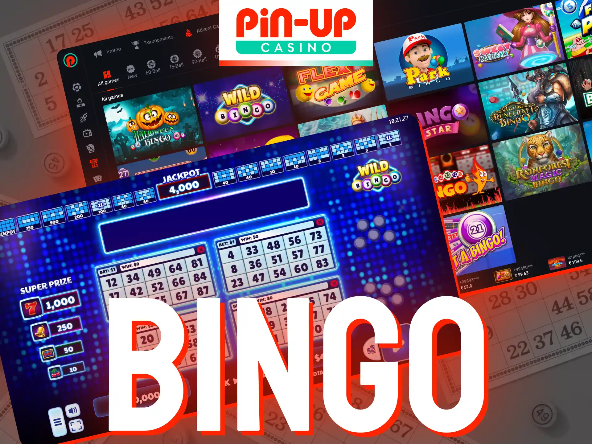 Bingo at Pin-Up Casino provides a lighthearted and engaging way to play.