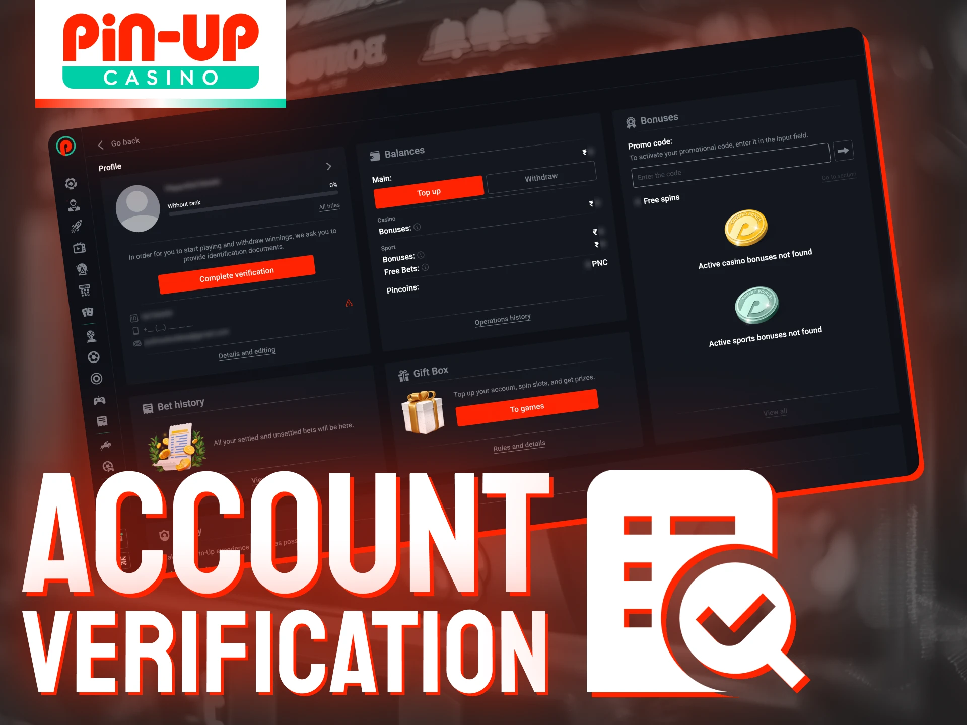 Complete your account verification by submitting the required identity documents.