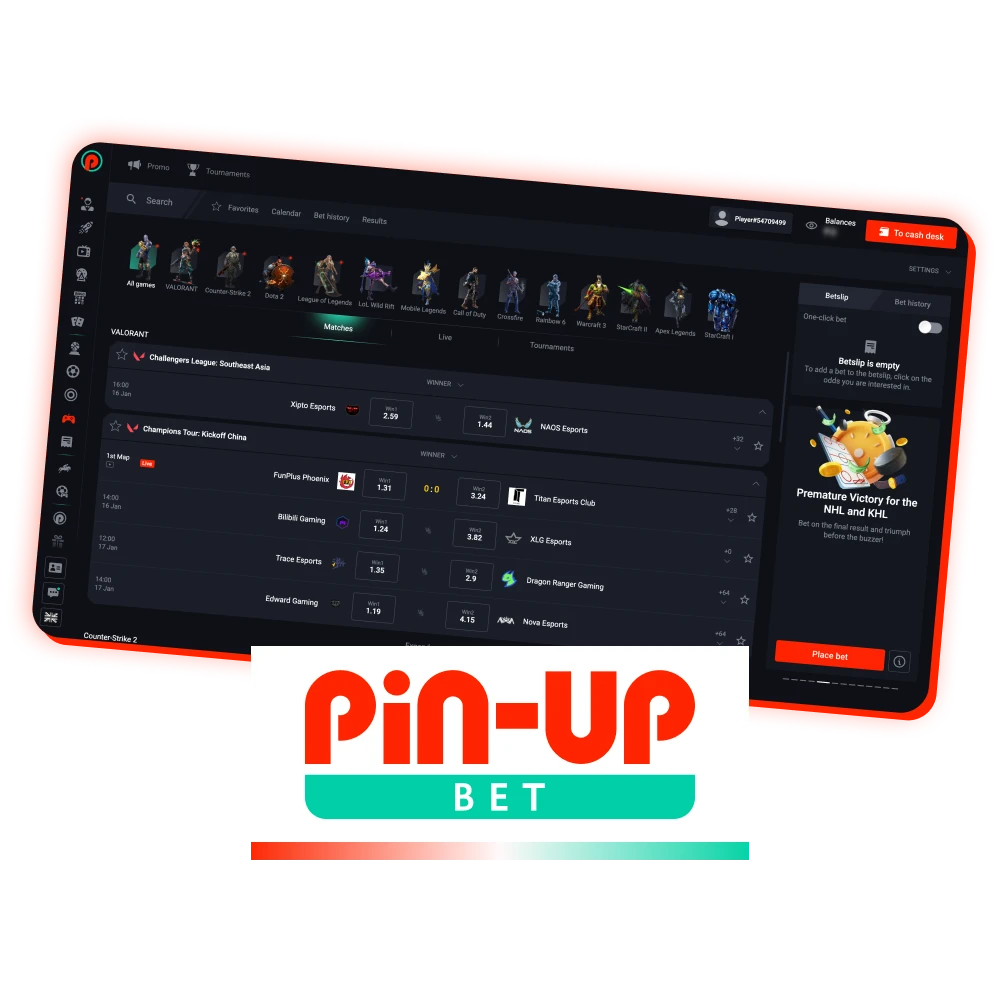 Pin-Up provides a fully integrated platform for those looking to bet on eSports.