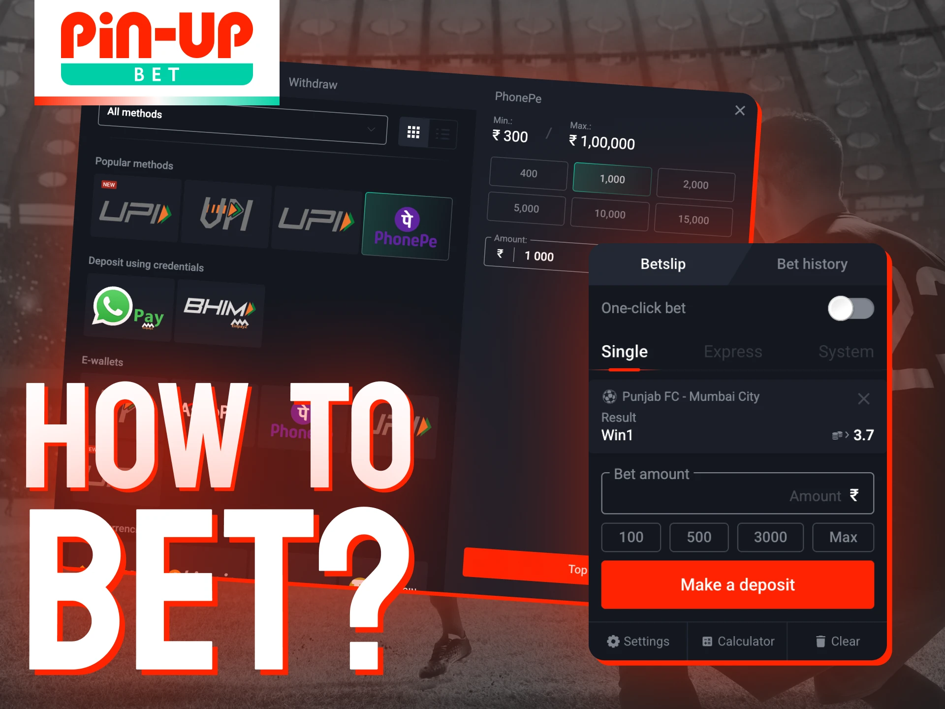 Getting started with football betting on Pin-Up is straightforward.