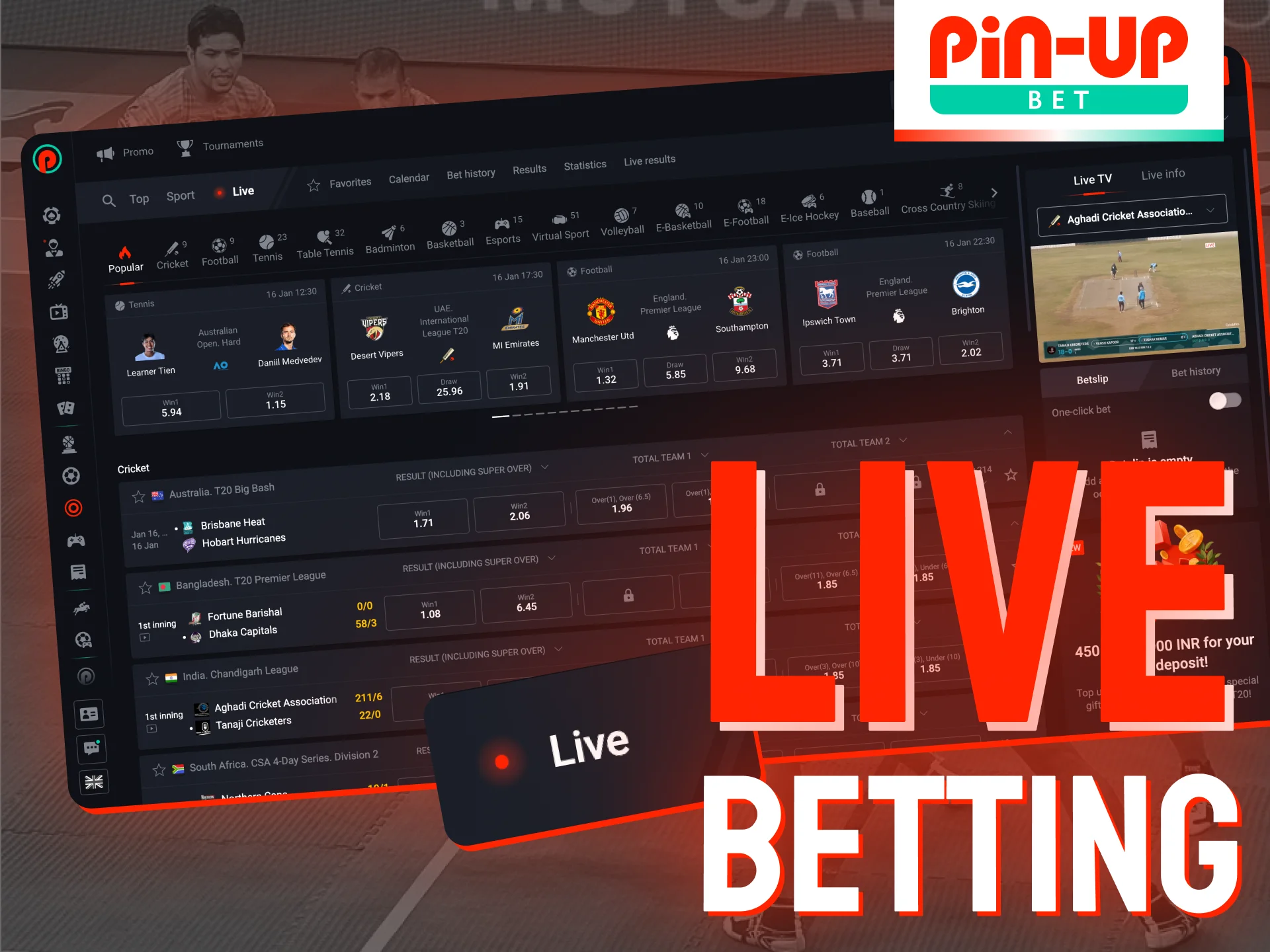 Enjoy real-time kabaddi wagering with Pin-Up.