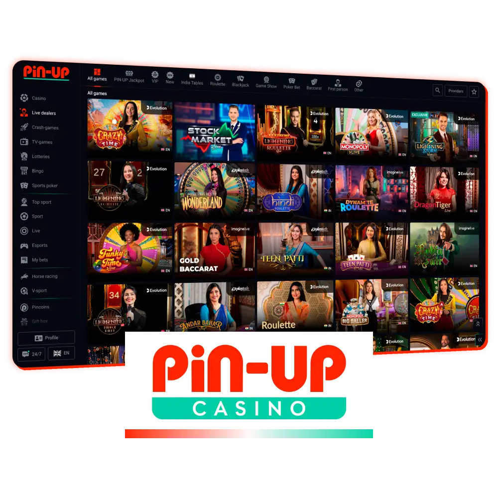 Put your skills to the test with the immersive live dealer options available on the Pin-Up platform.