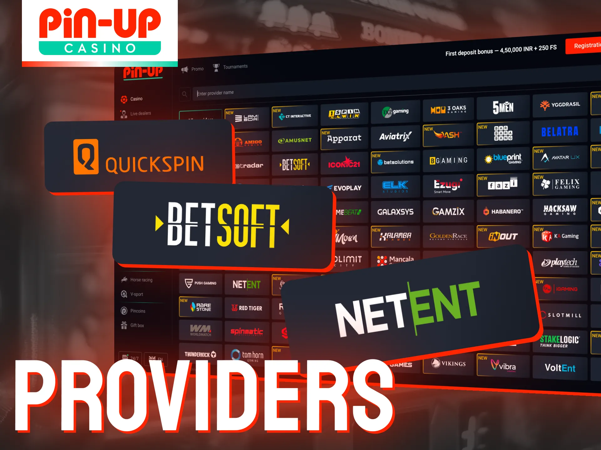 Pin-Up casino partners with the industry's most trusted software providers.