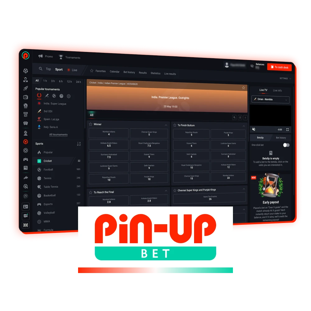 Bet on IPL 2026 matches on Pin-Up India.