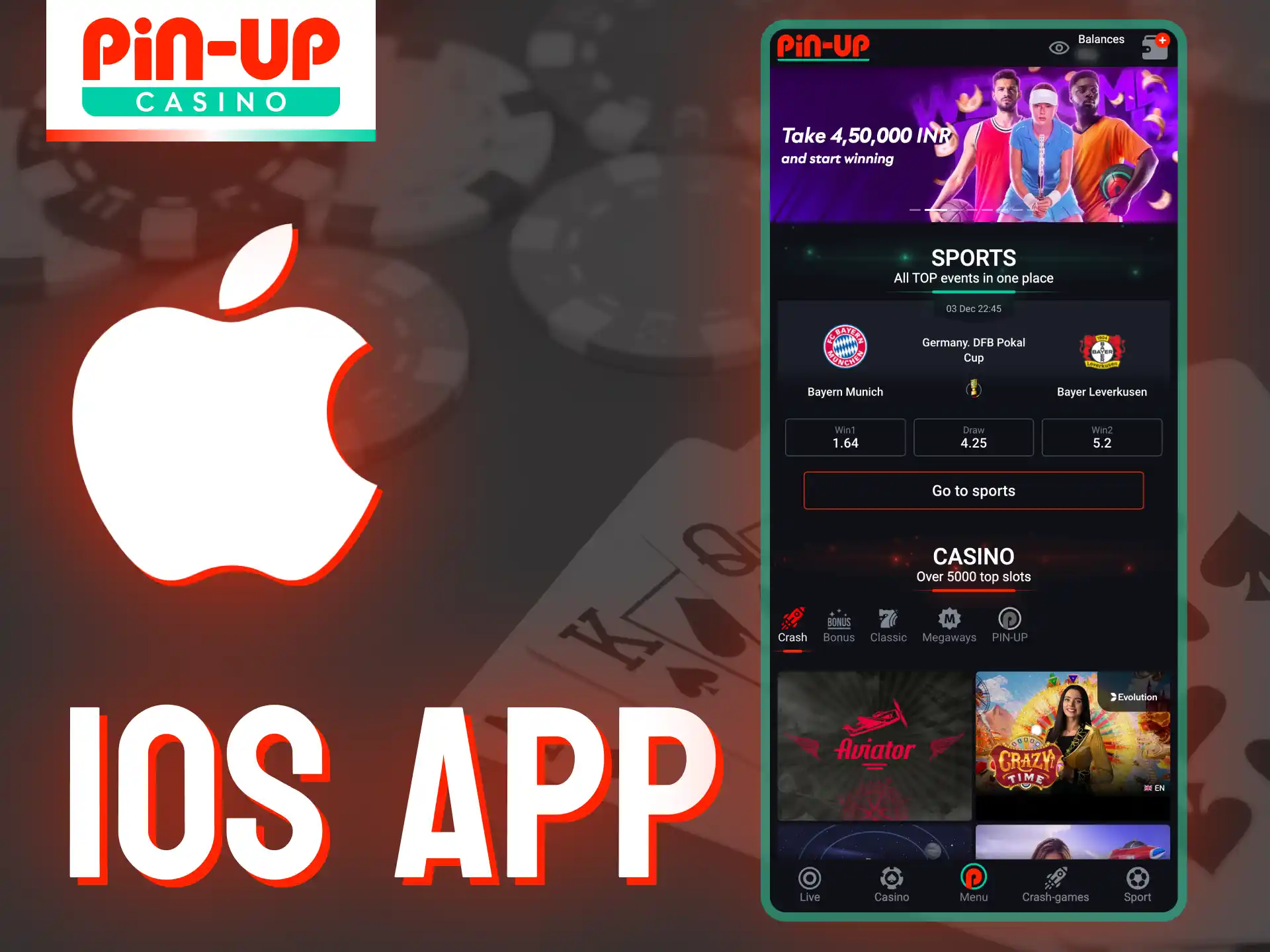 iOS users can enjoy all the games and bonuses Pin-Up has to offer without needing a traditional app store download.